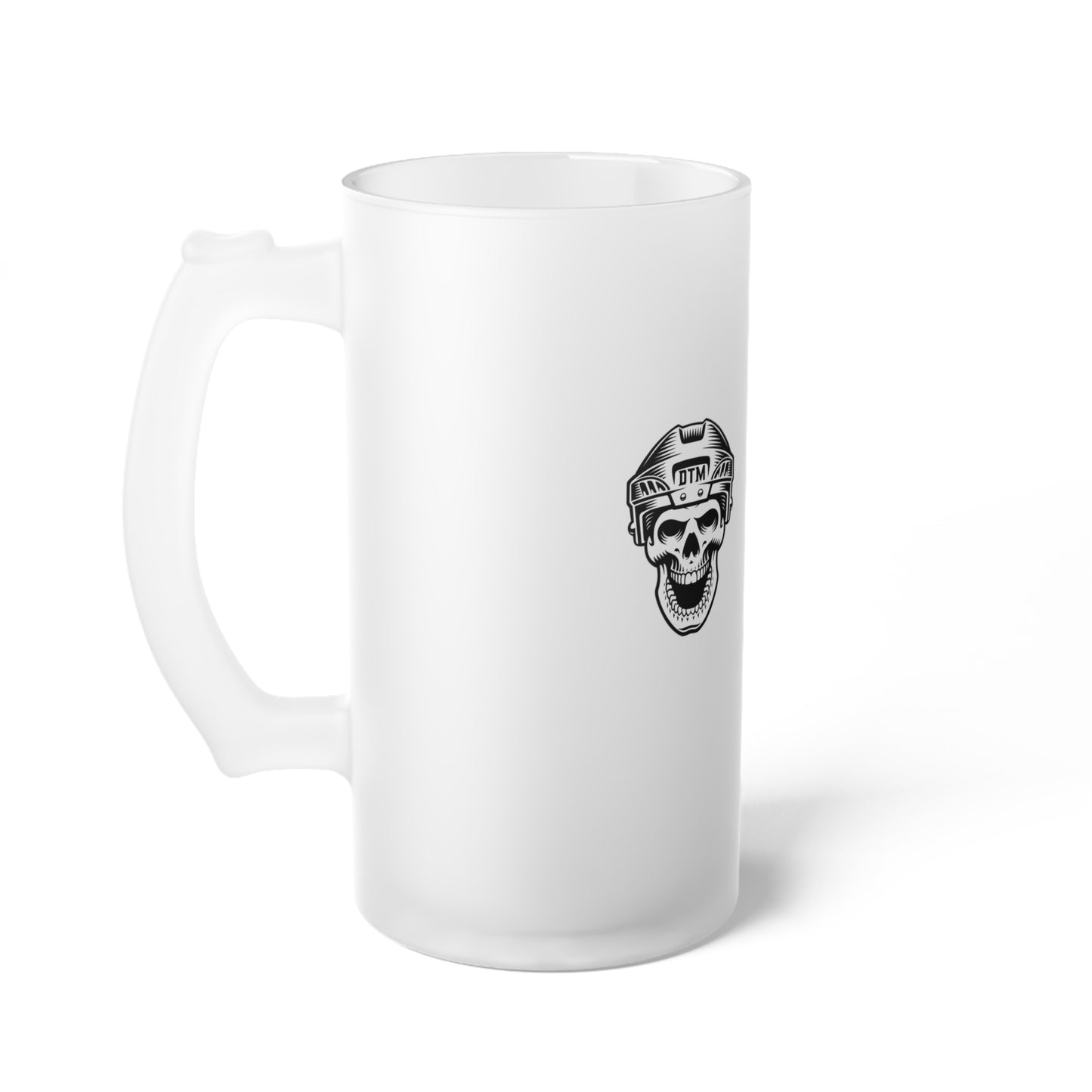 Drop The Mitts Frosted Glass Beer Mug